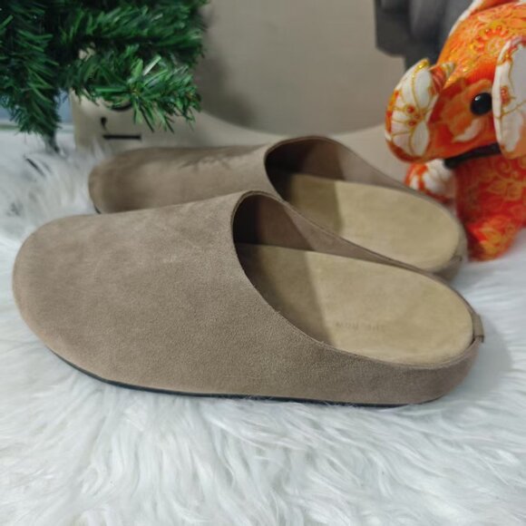 The Row Tan Suede Slippers Minimalist Design - Picture 4 of 6